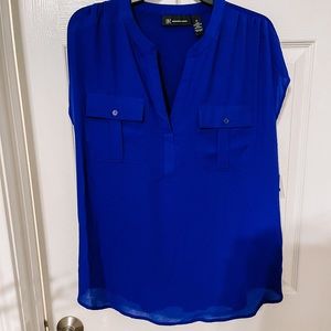 INC blue blouse